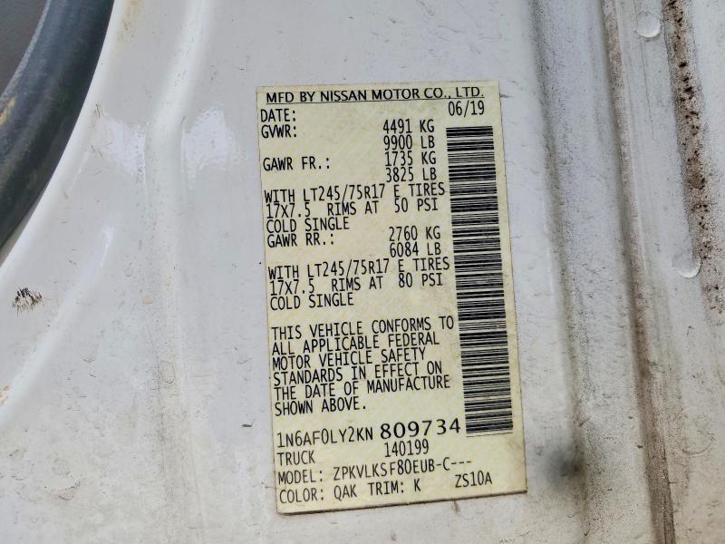 2019 Nissan NV 2500 S