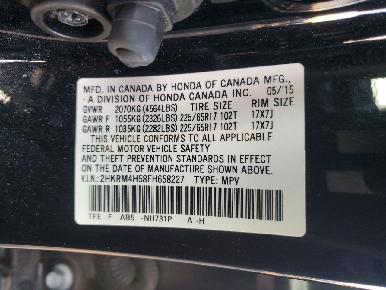2015 Honda Cr-v ex