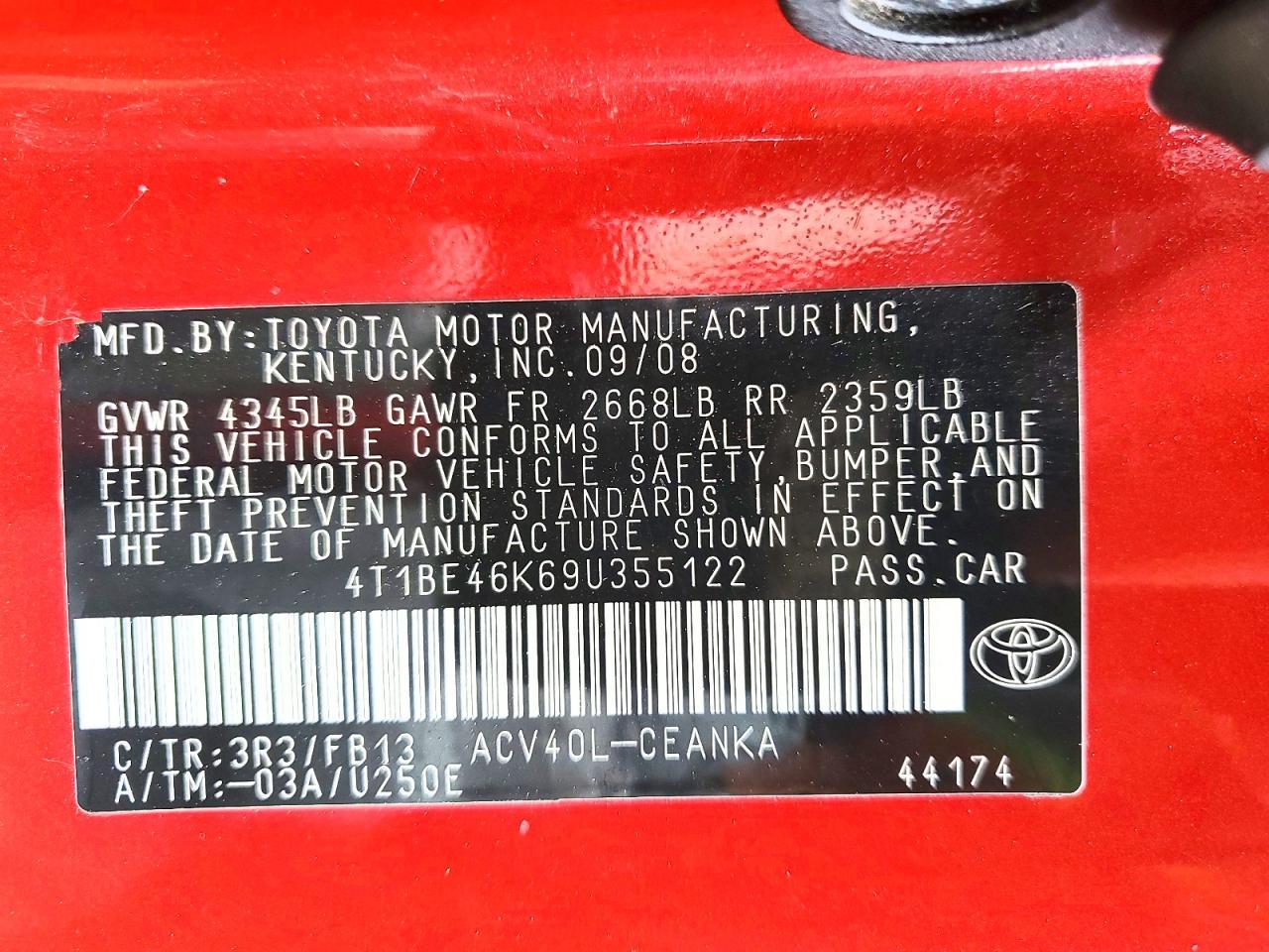 2009 Toyota Camry Base