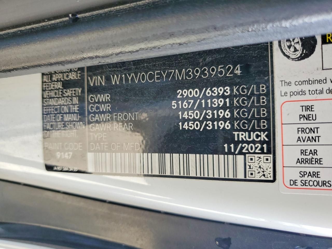 2021 Mercedes-Benz 2021 Mercedes Benz Metris Utility / Service van