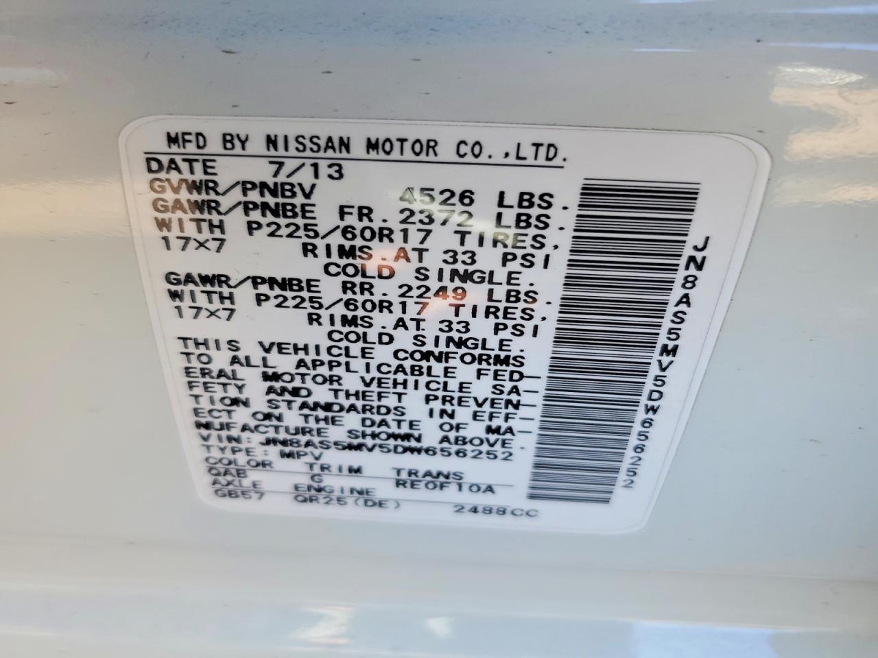 2013 Nissan Rogue s