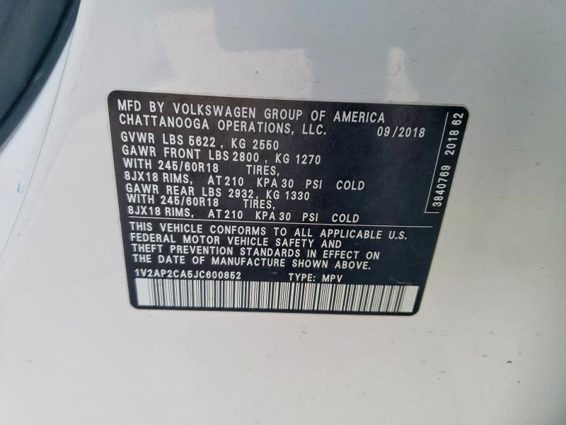 2018 Volkswagen Atlas s