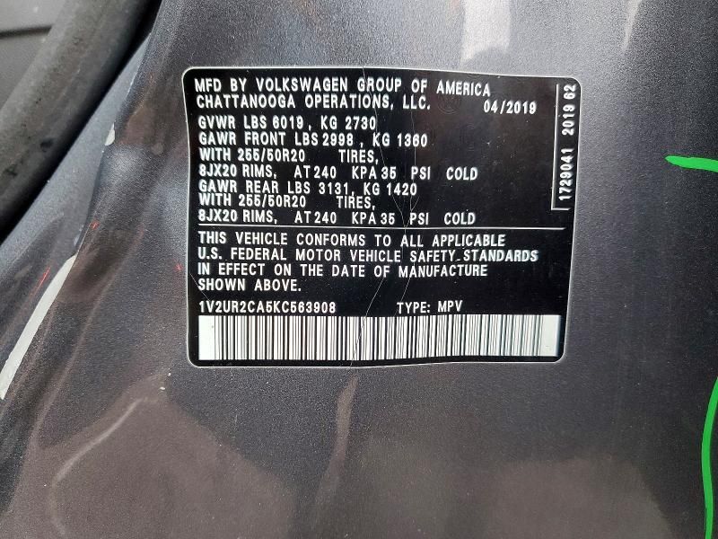 2019 Volkswagen Atlas se