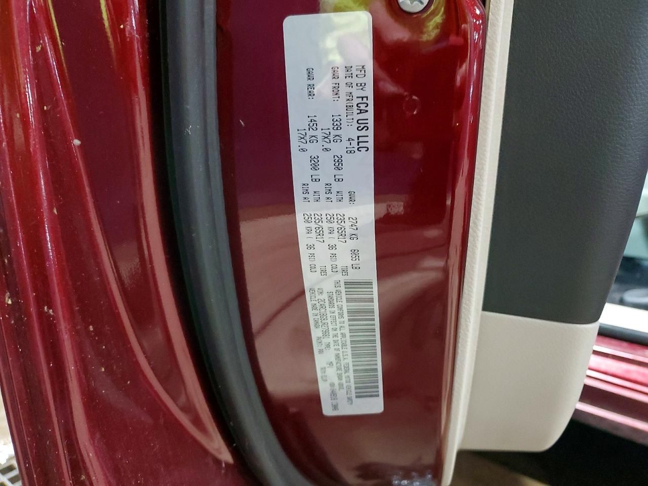 2018 Chrysler Pacifica Touring l