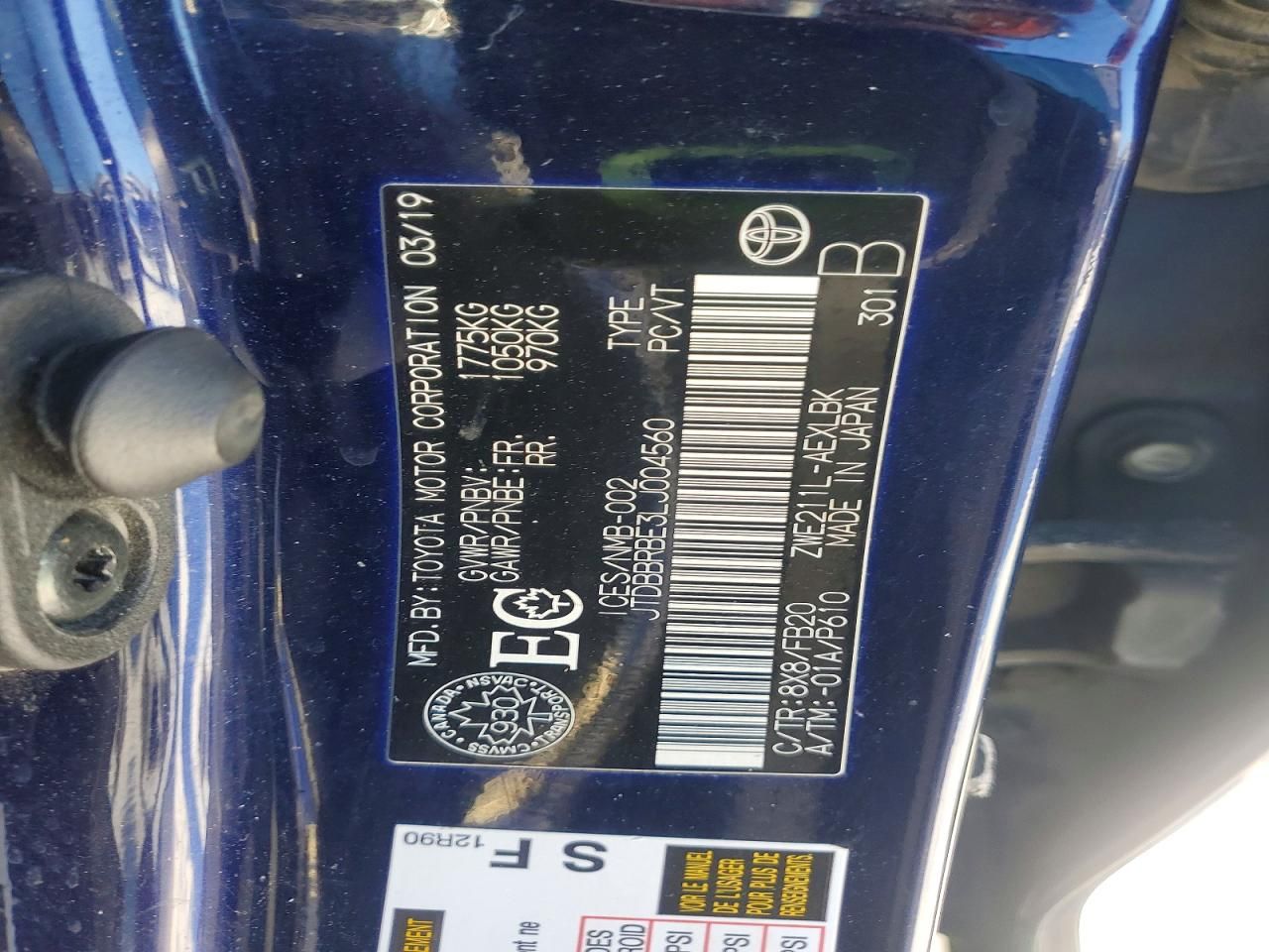 2020 Toyota Corolla le