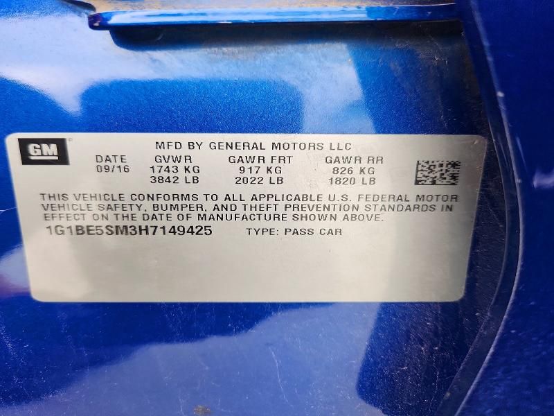 2017 Chevrolet Cruze lt