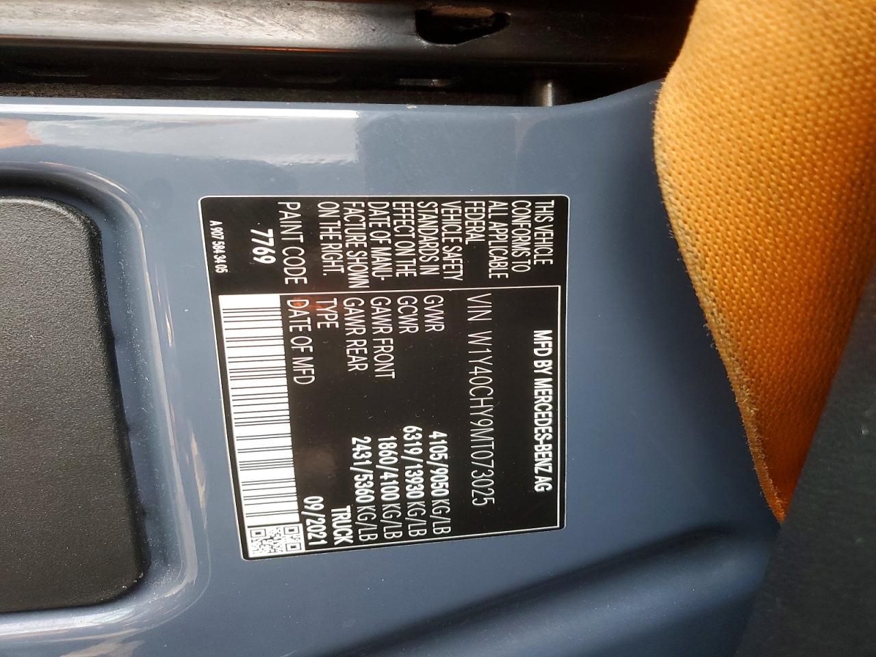 2021 Mercedes-Benz 2021 Mercedes Benz Sprinter 2500 Delivery Van