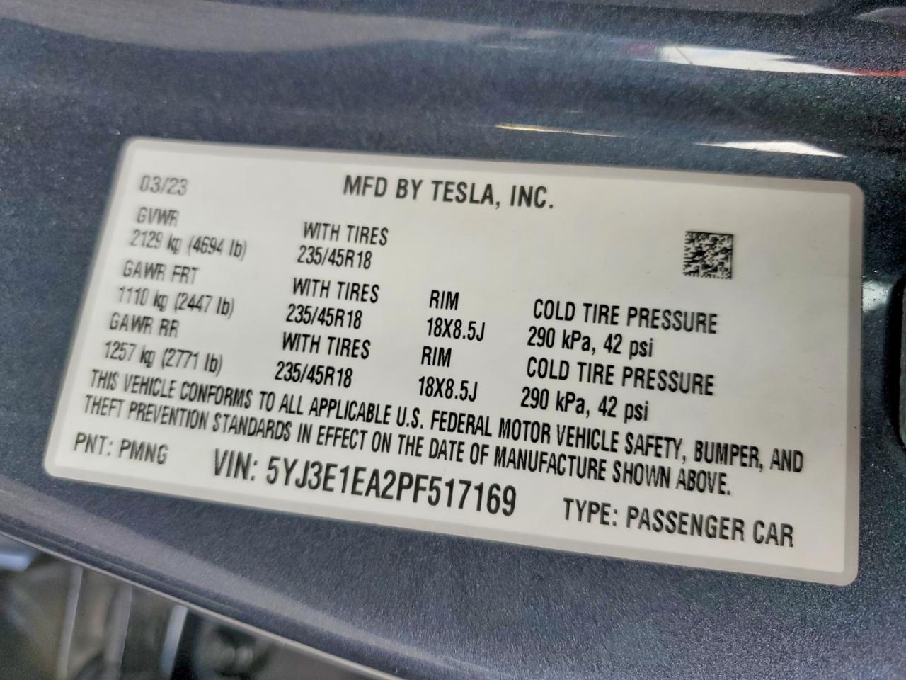 2023 Tesla Model 3