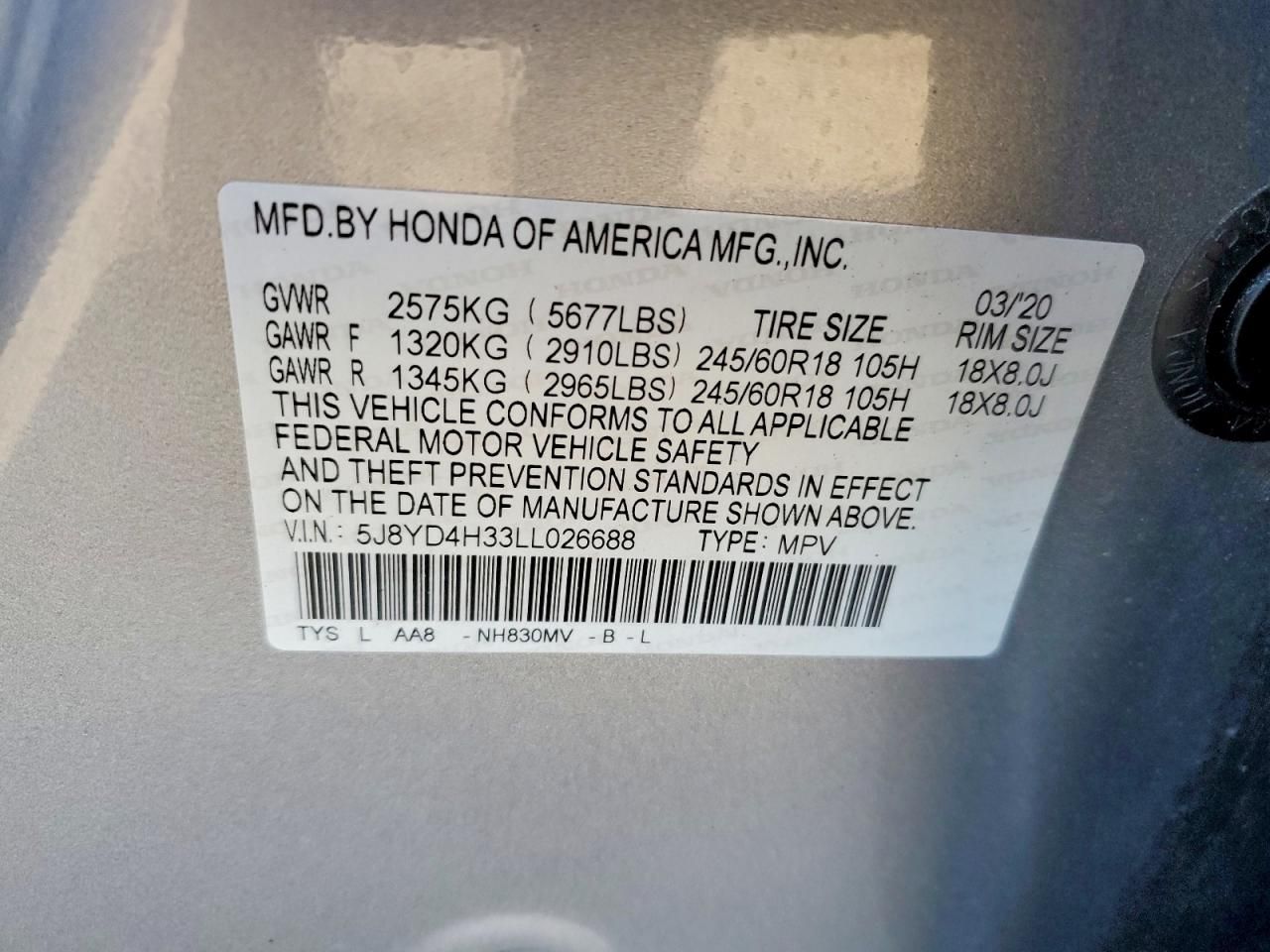 2020 Acura MDX