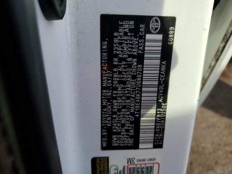 2007 Toyota Camry le