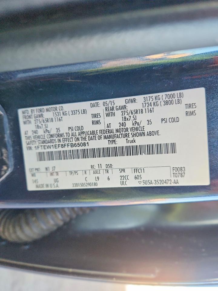 2015 Ford F150 Supercrew