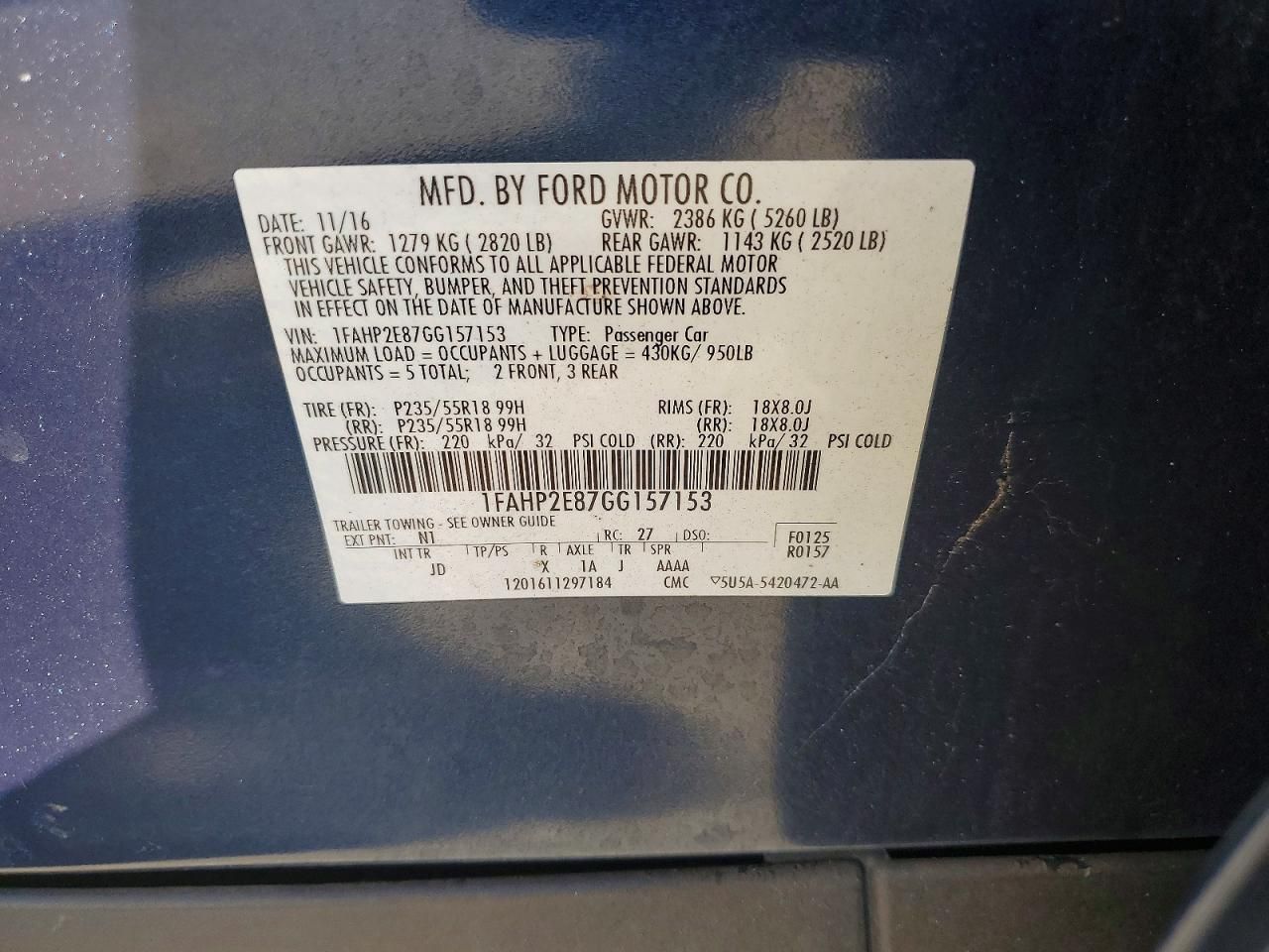 2016 Ford Taurus sel