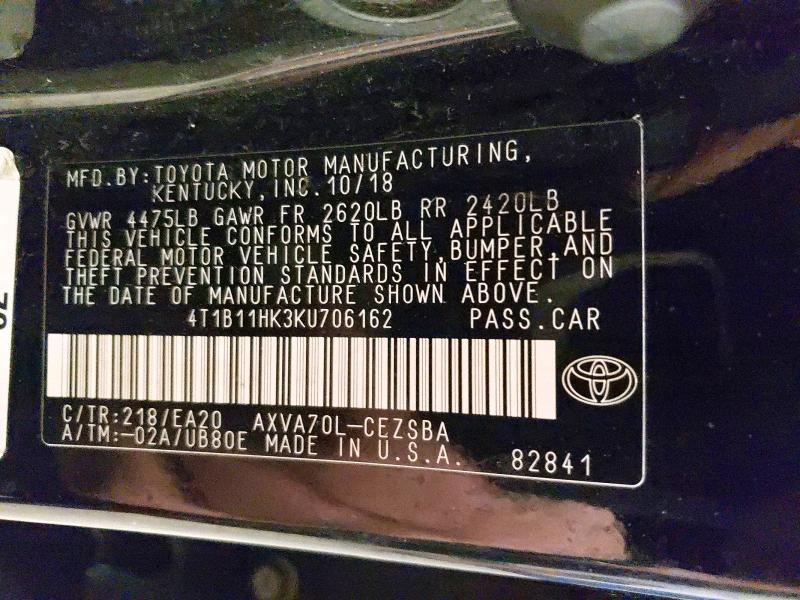 2019 Toyota Camry l