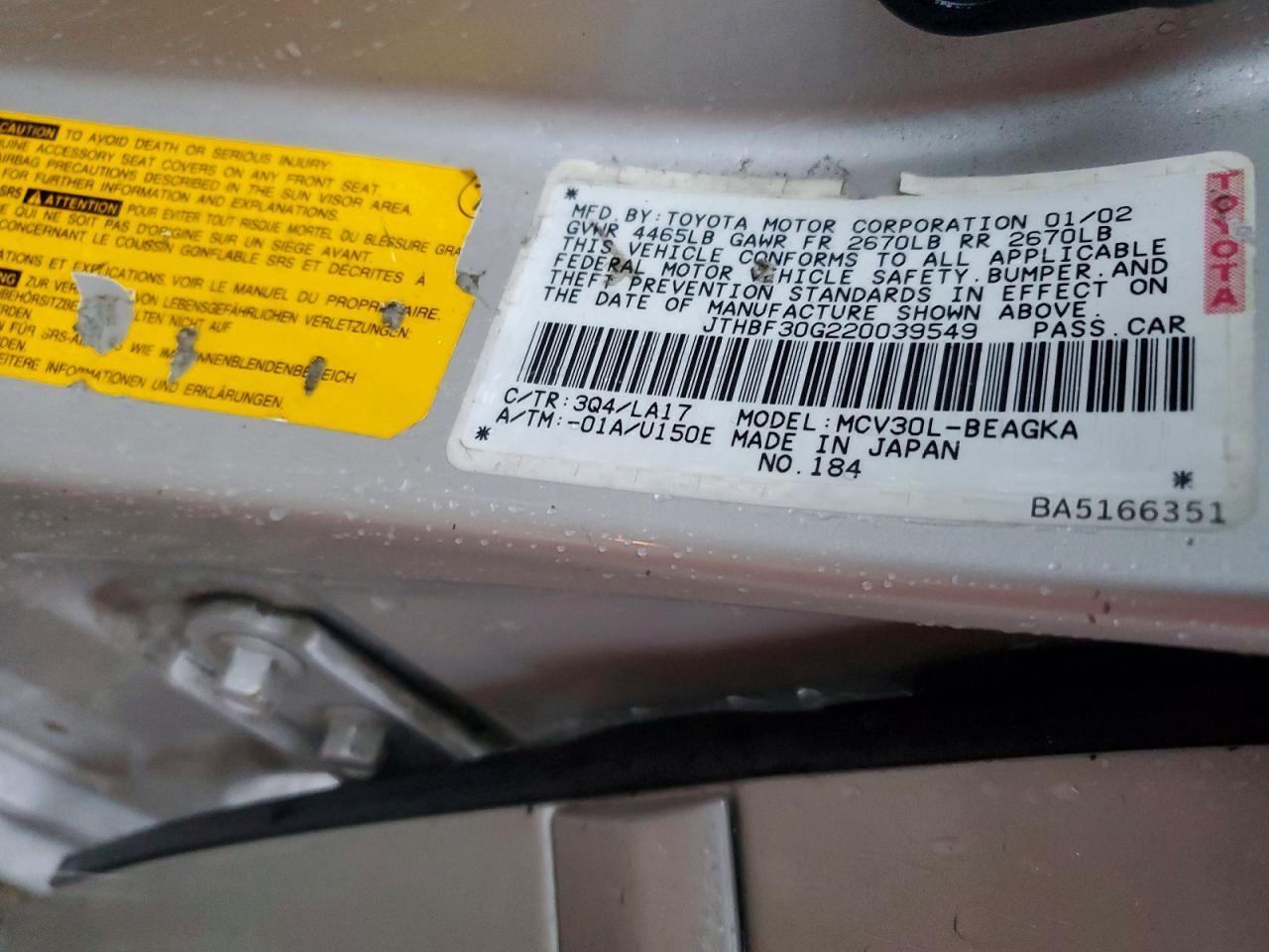 2002 Lexus Es 300