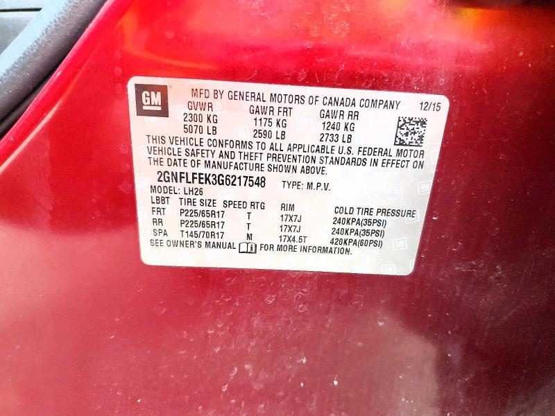 2016 Chevrolet Equinox lt