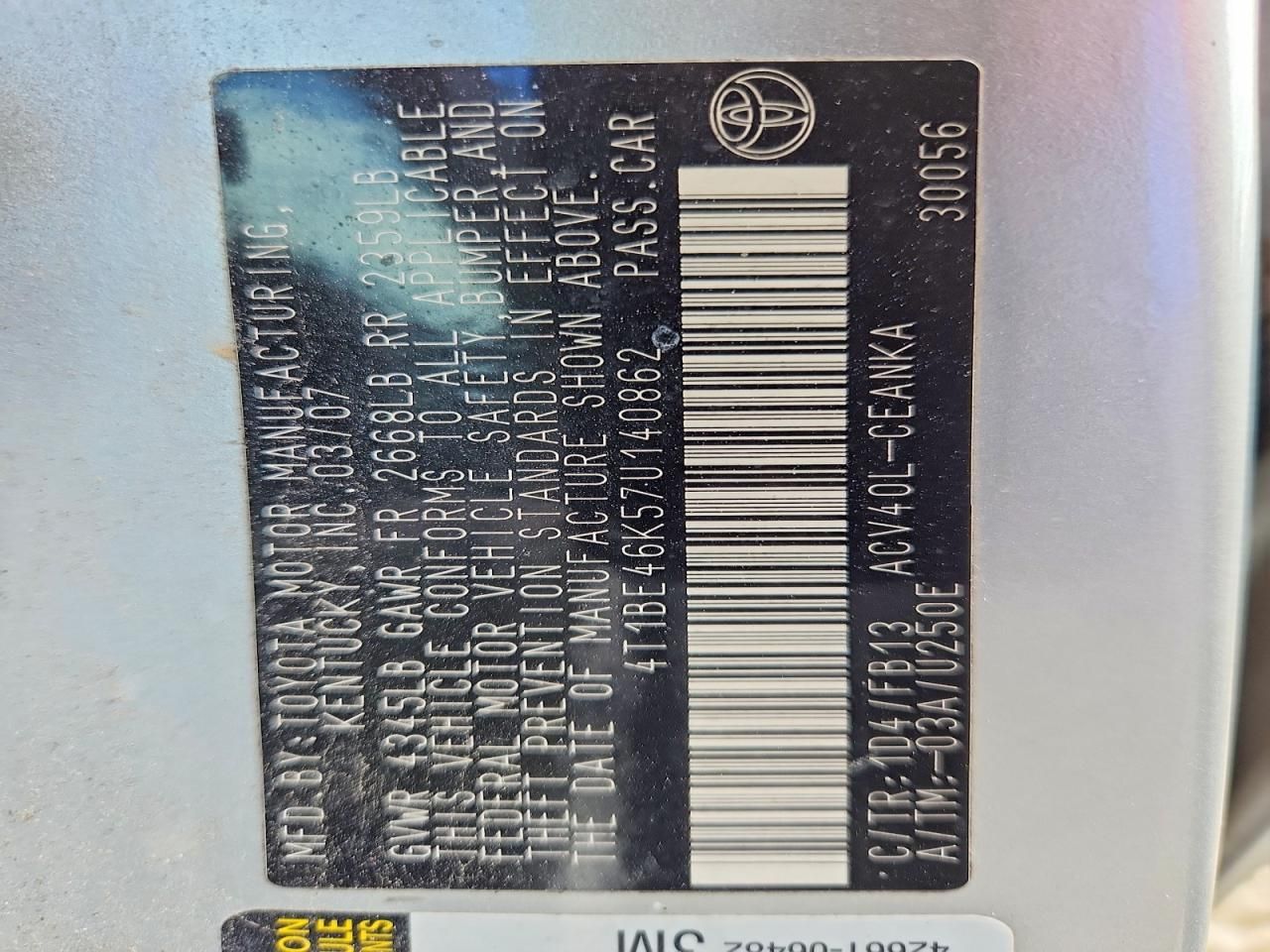 2007 Toyota Camry ce