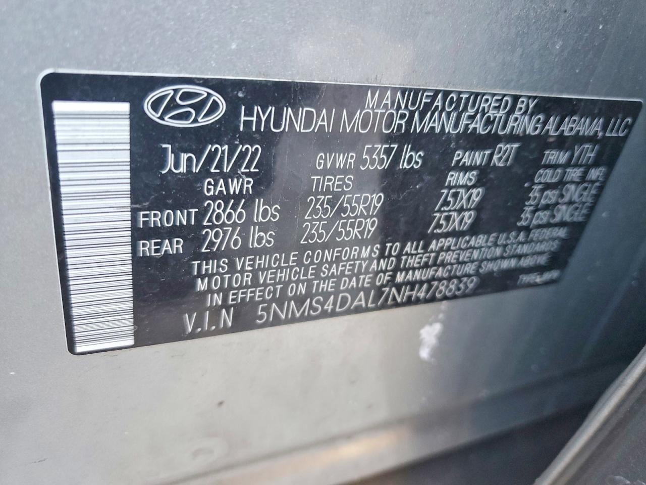 2022 Hyundai Santa fe Limited