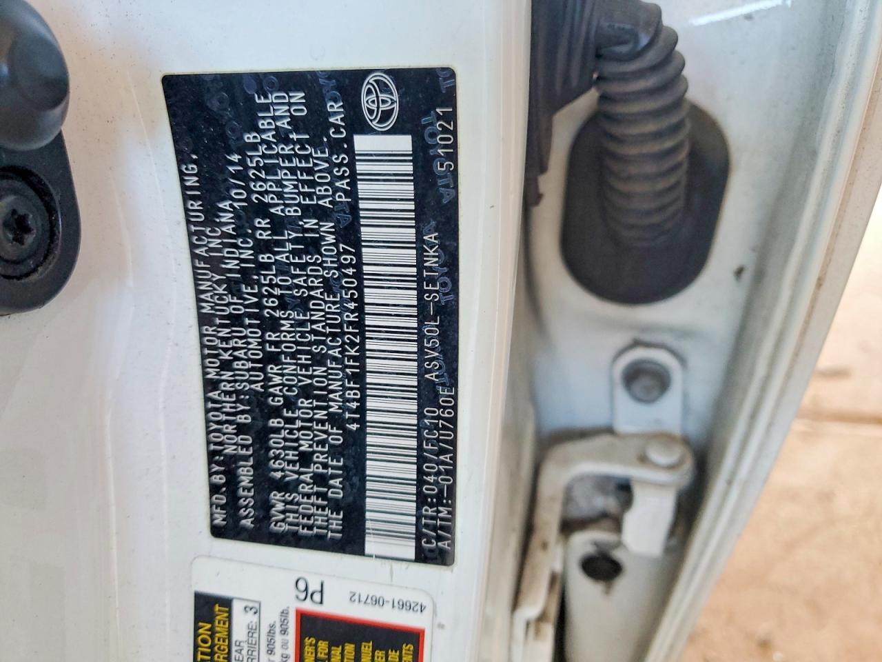 2015 Toyota Camry le