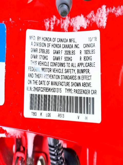 2019 Honda Civic Sport