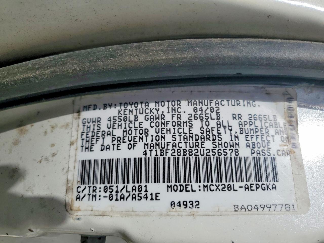 2002 Toyota Avalon xl