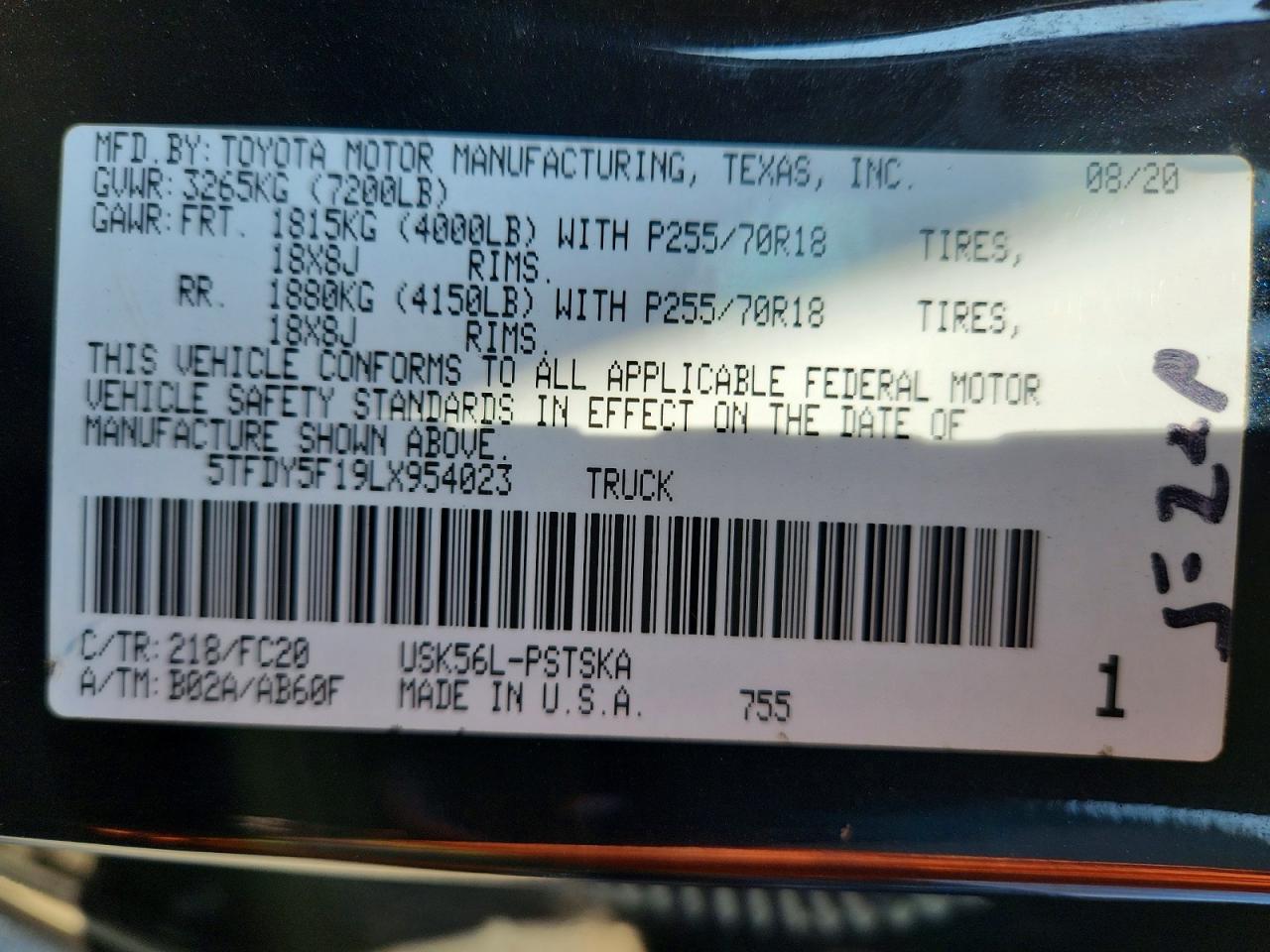 2020 Toyota Tundra SR5