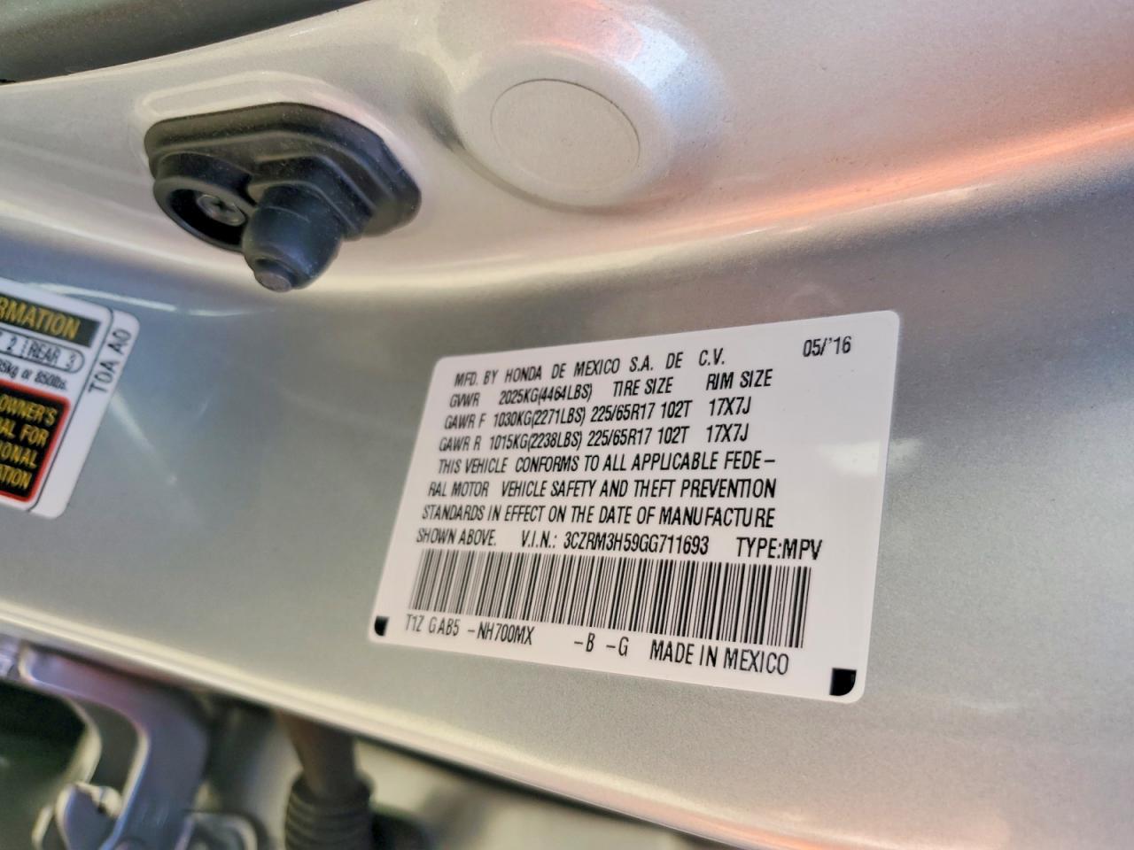 2016 Honda Cr-v ex