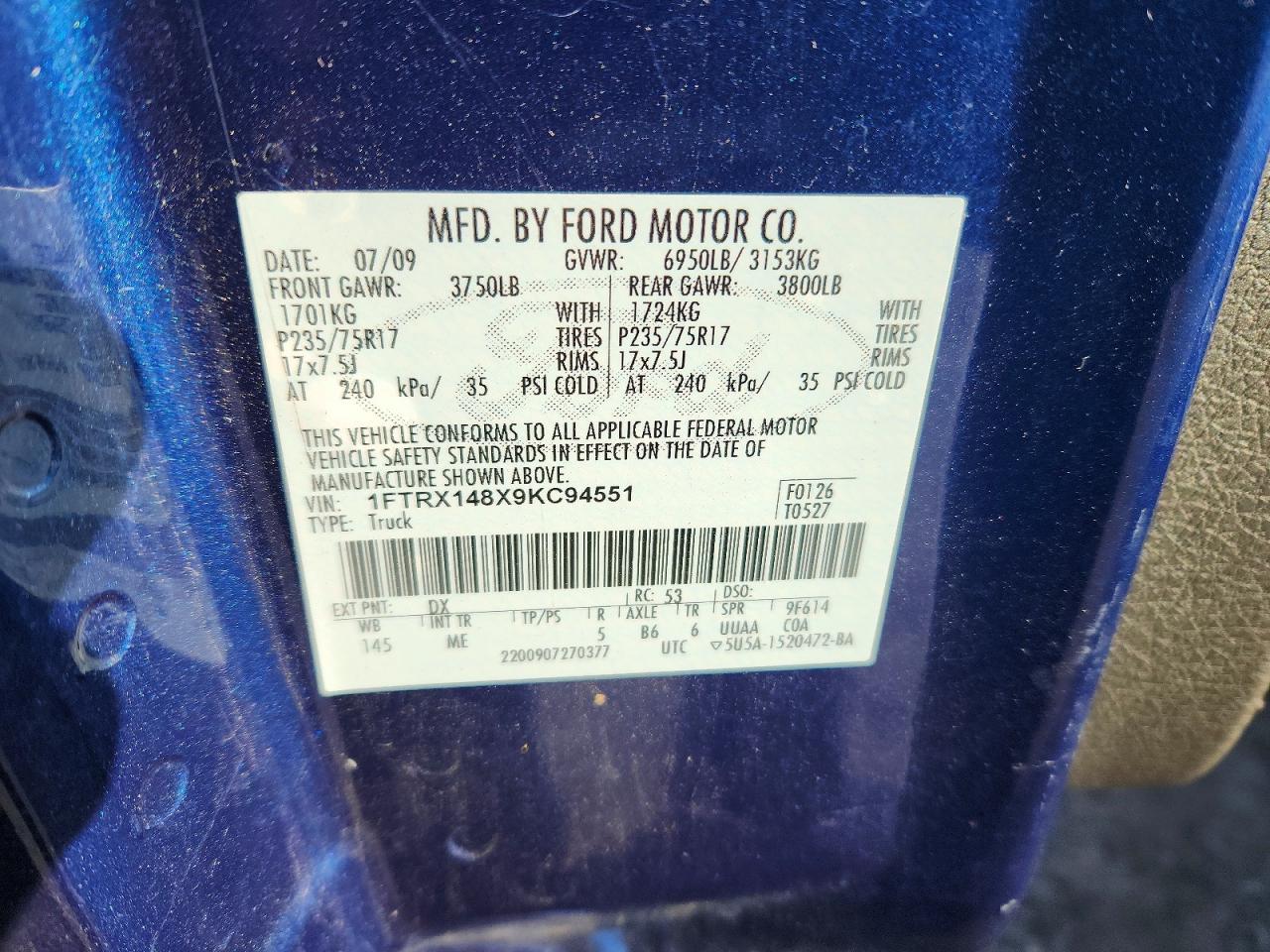 2009 Ford F150 Super Cab