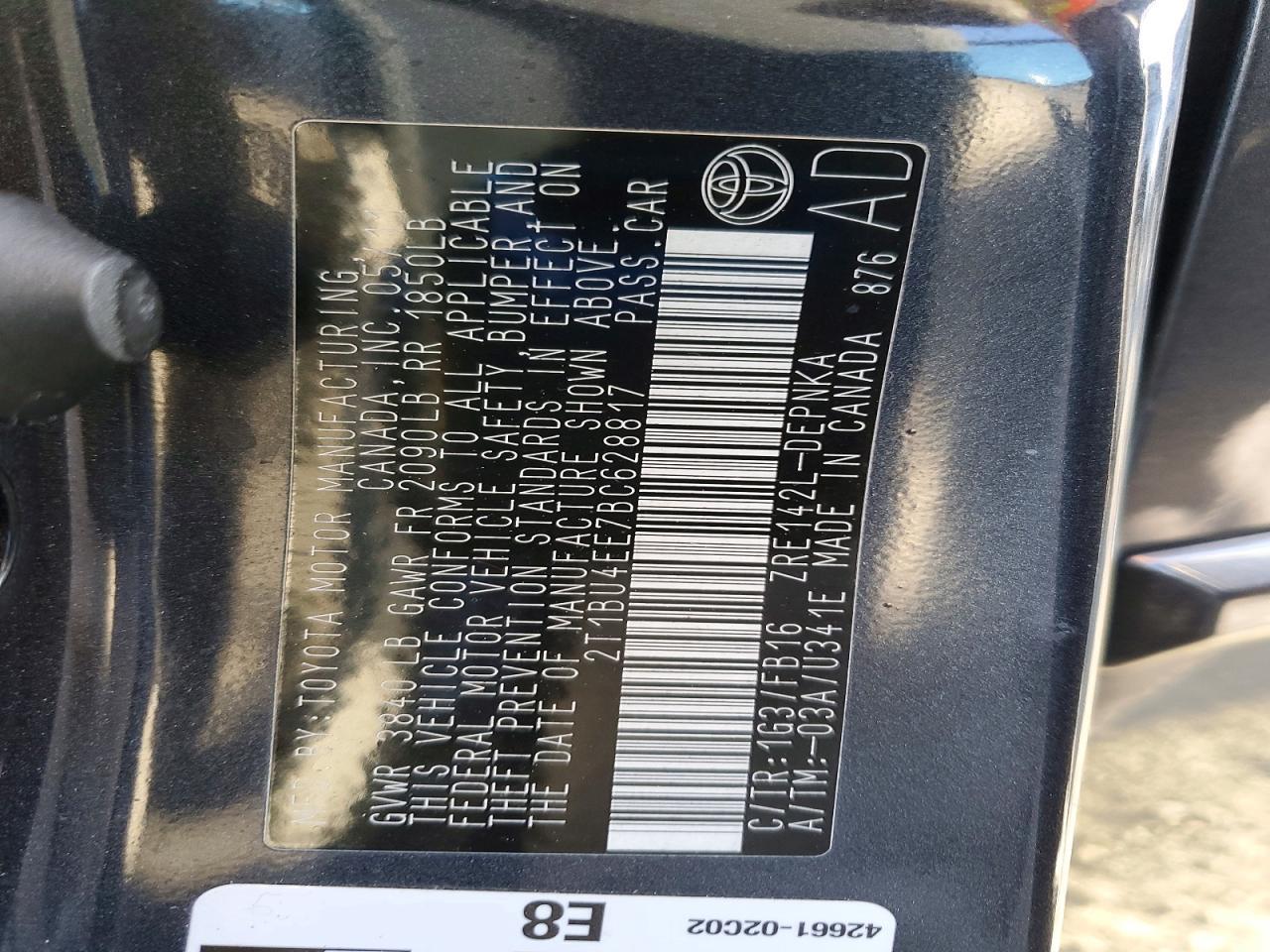 2011 Toyota Corolla Base