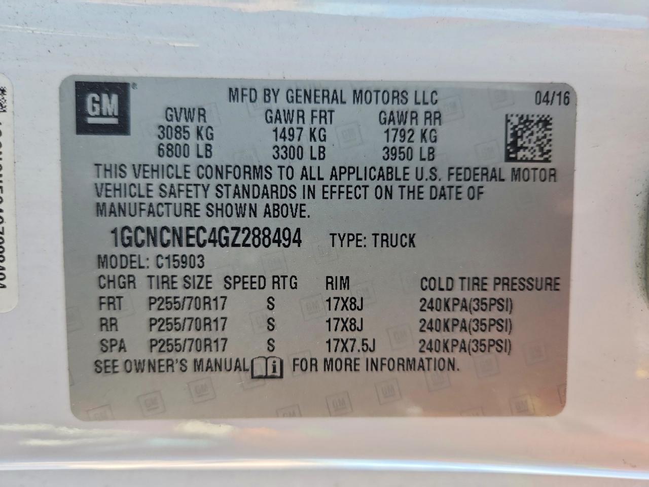 2016 Chevrolet Silverado C1500