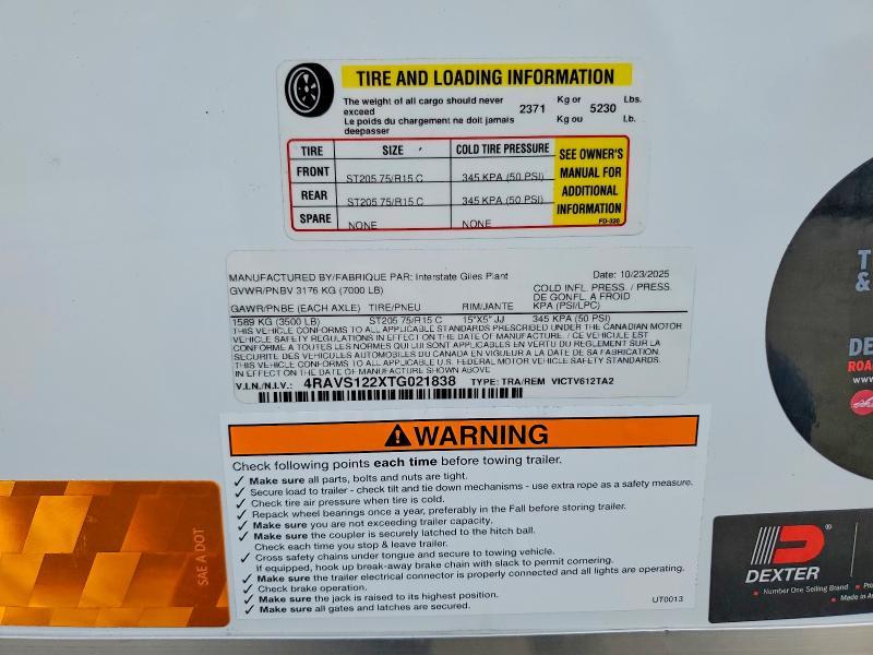 2026 Interstate Victv612ta2 Enclosed Cargo Trailer