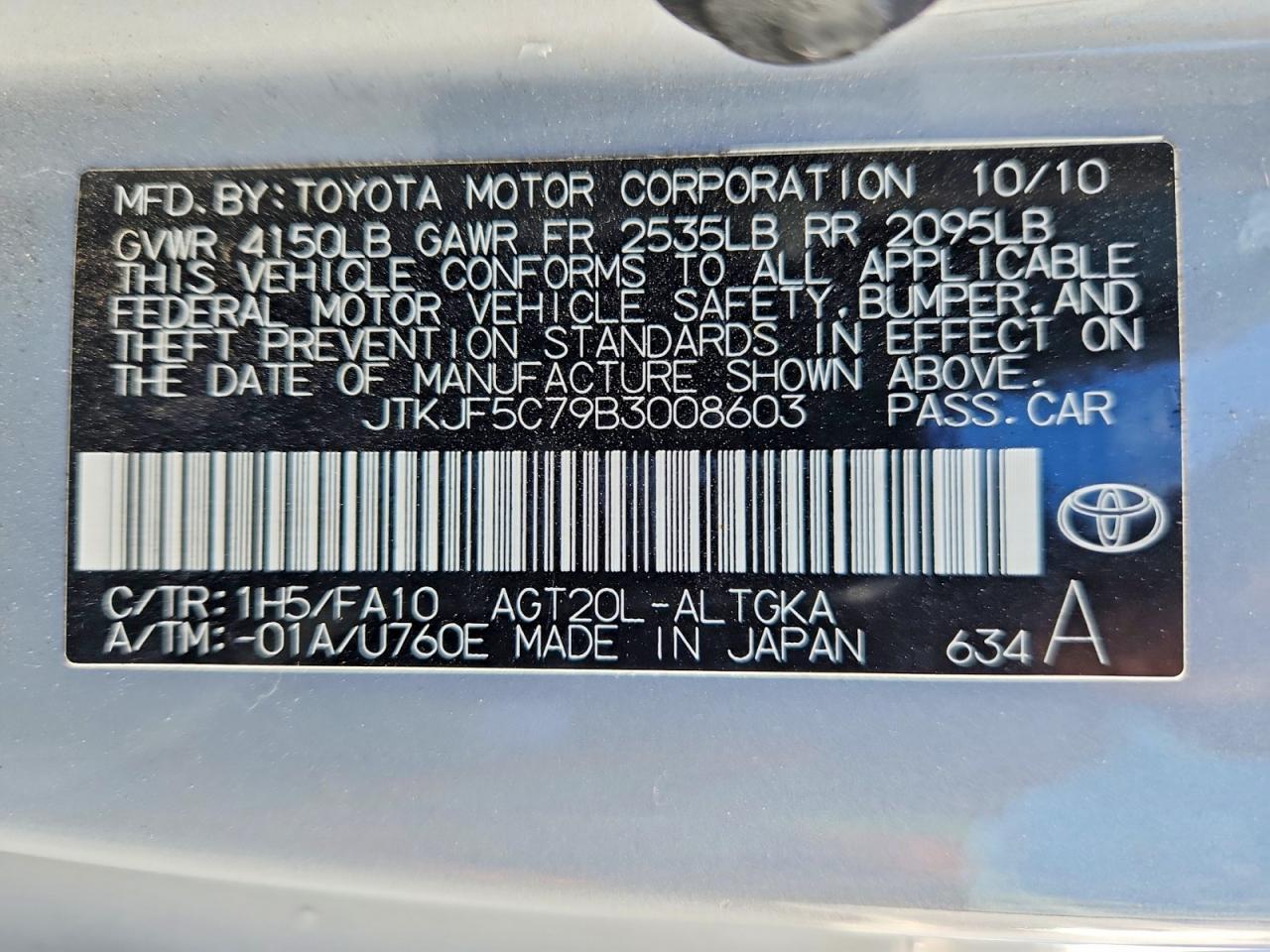2011 Scion Tc Base