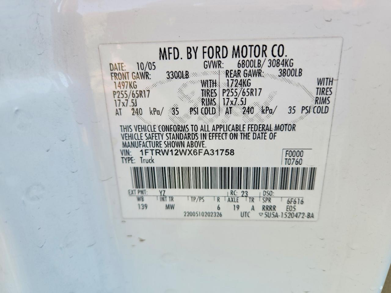 2006 Ford F150 Supercrew