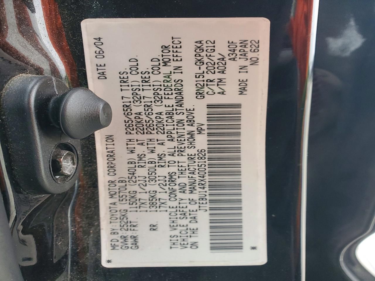 2004 Toyota 4runner SR5