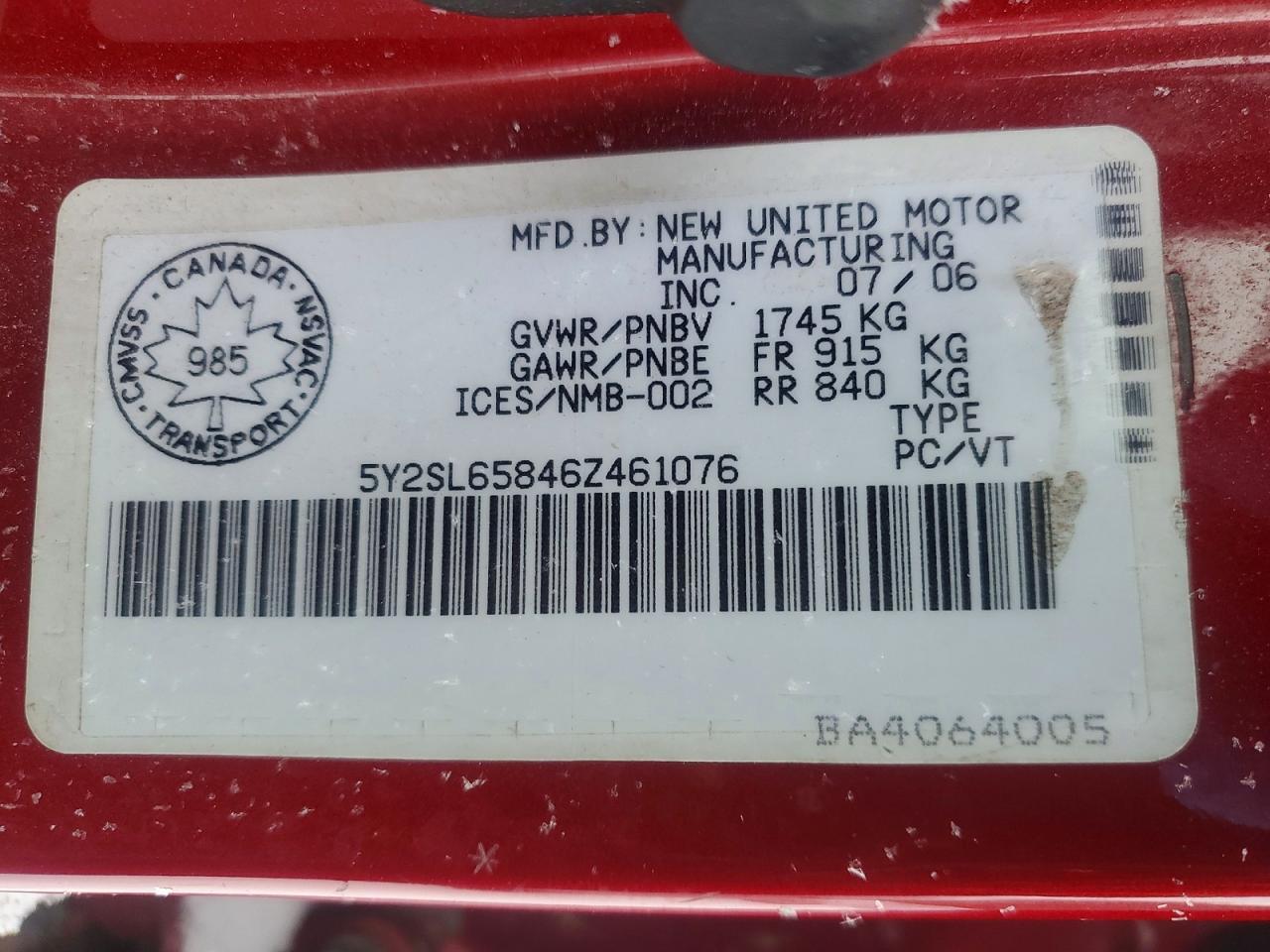 2006 Pontiac Vibe