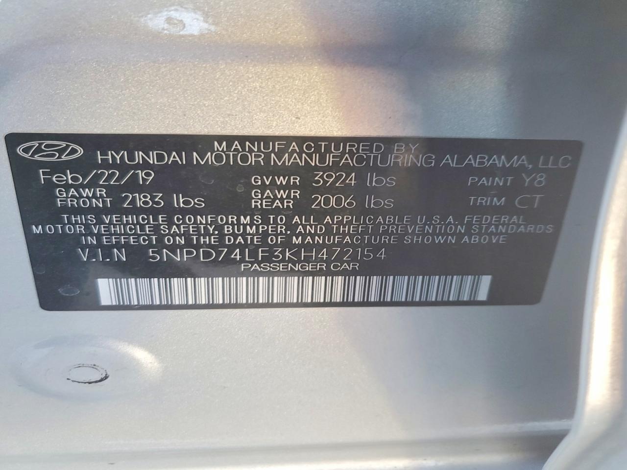 2019 Hyundai Elantra se