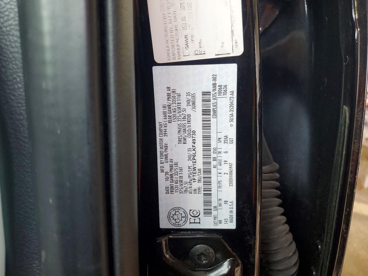 2020 Ford F150 Supercrew