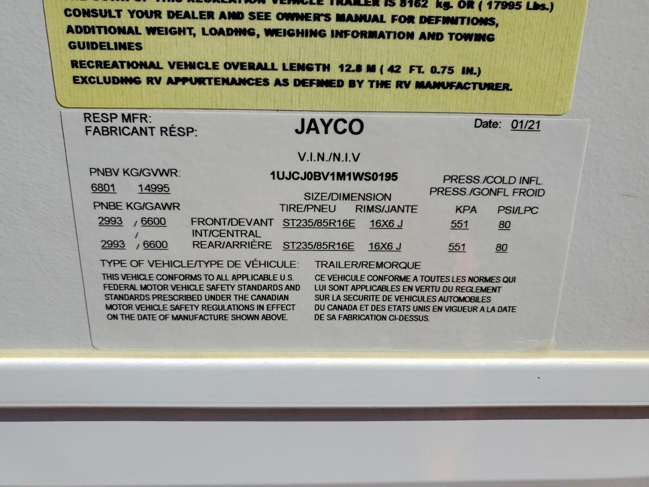 2021 Jayco Camper