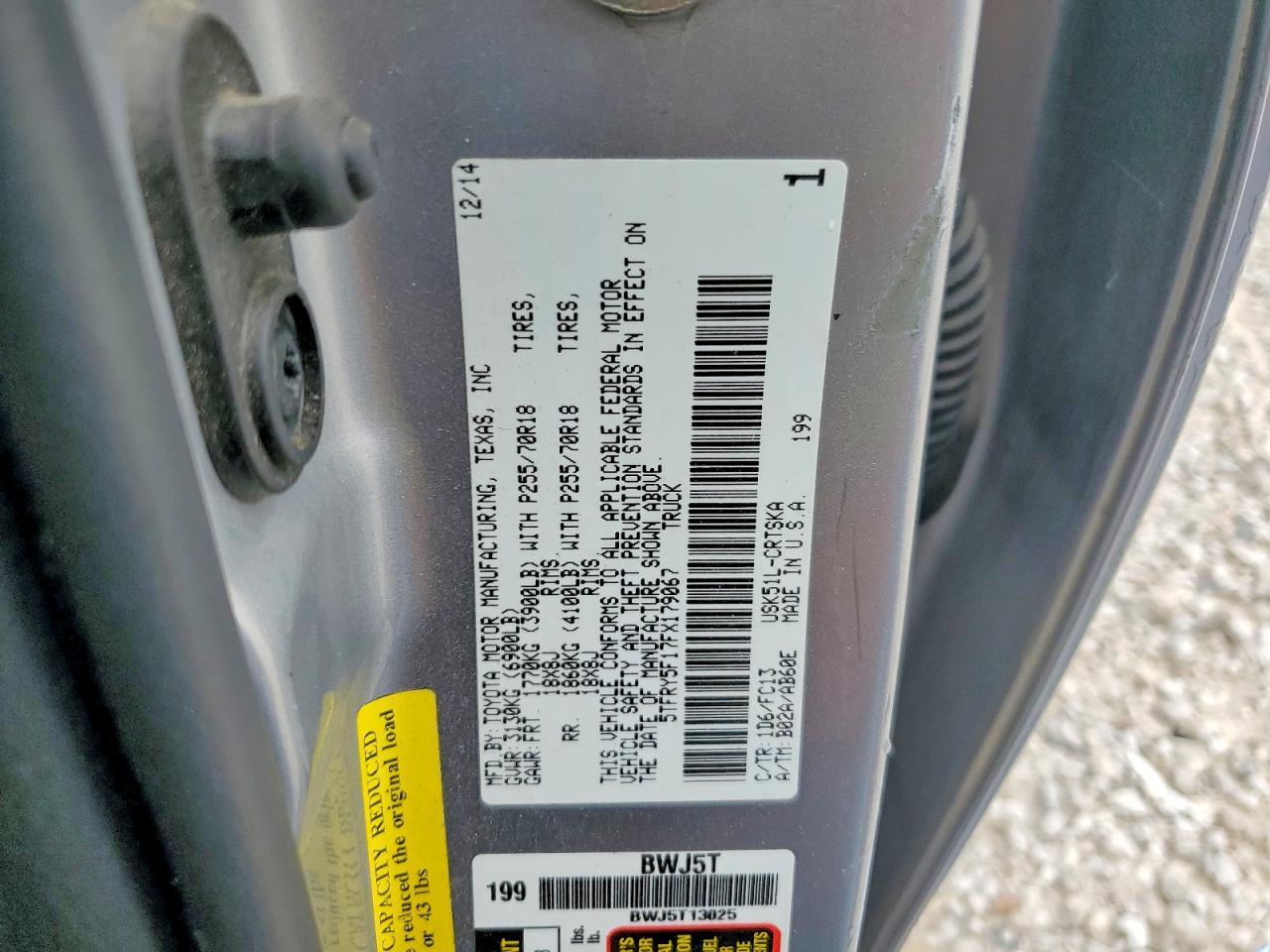 2015 Toyota Tundra SR5
