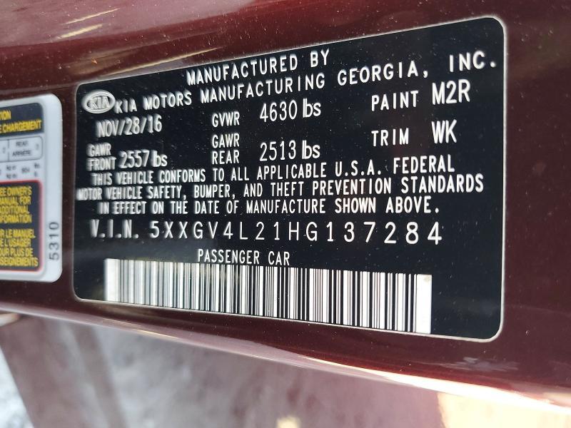 2017 KIA Optima sxl