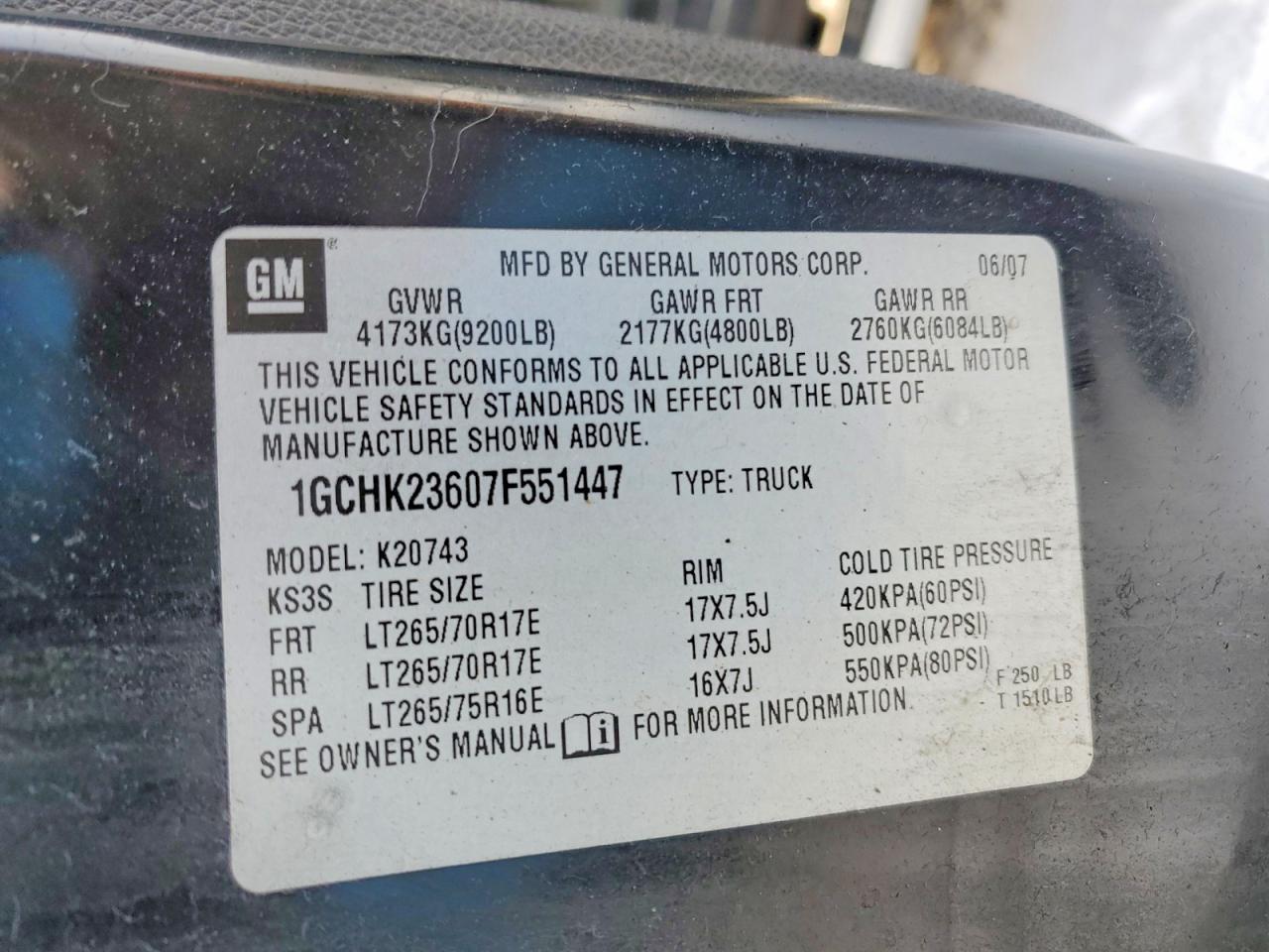 2007 Chevrolet Silverado K2500 Heavy Duty