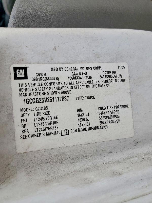 2006 Chev Rolet Express 2500 Utility / Service Van