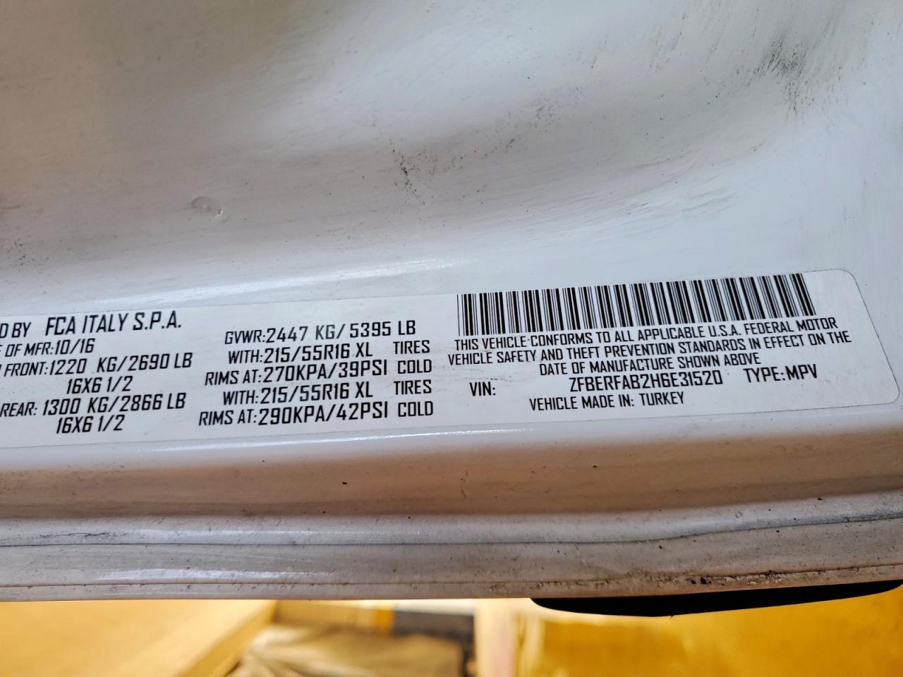 2017 Dodge RAM Promaster City Utility / Service Van