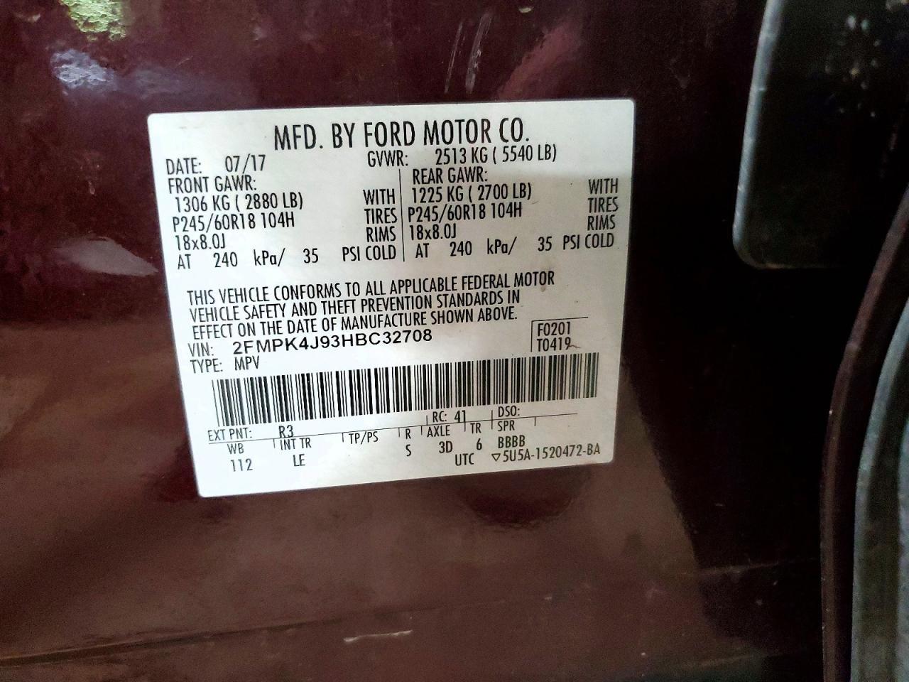 2017 Ford Edge sel