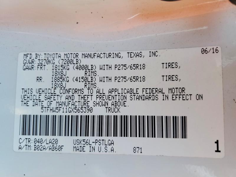 2016 Toyota Tundra Crewmax Limited