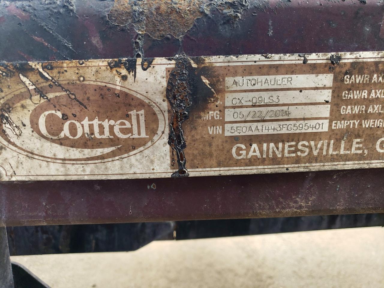 2015 Cottrell CX-09LS3 Car Carrier