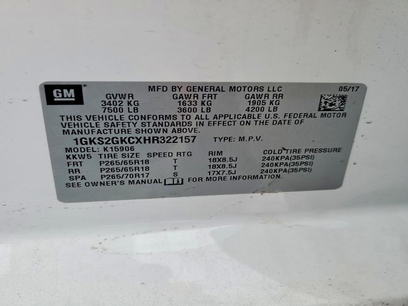 2017 GMC Yukon xl K1500 slt