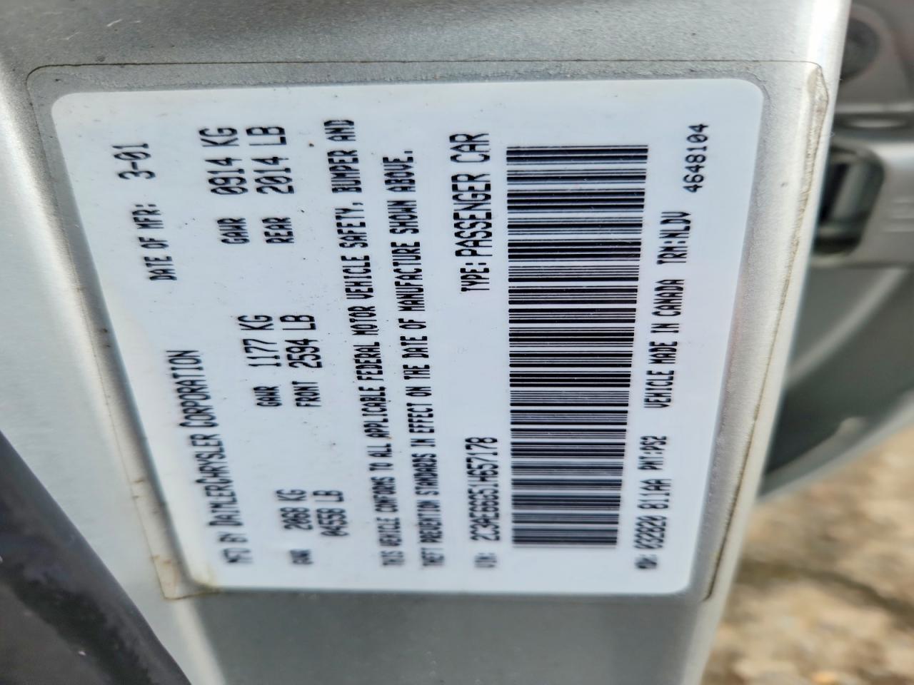 2001 Chrysler 300m
