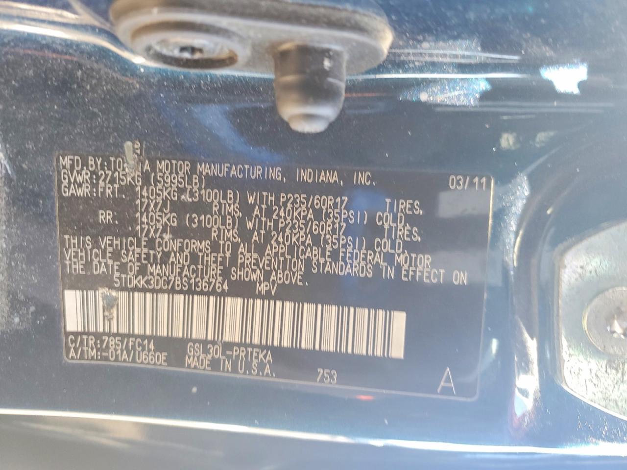 2011 Toyota Sienna le