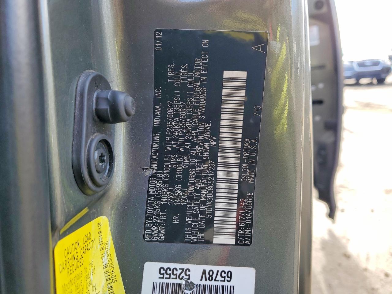 2012 Toyota Sienna xle