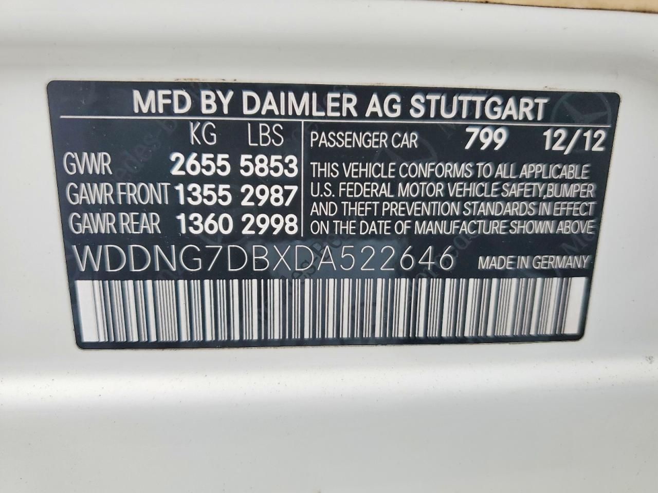 2013 Mercedes-Benz S 550